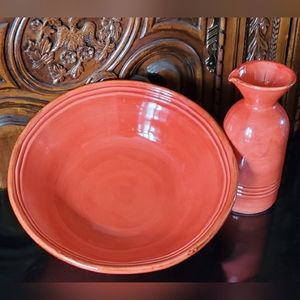 Fratelli Colì 🇮🇹 Hand Crafted 12 3/4" Bowl & 32oz Water Jug